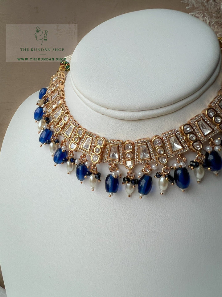 Sense in Midnight Blue Necklace Sets THE KUNDAN SHOP 