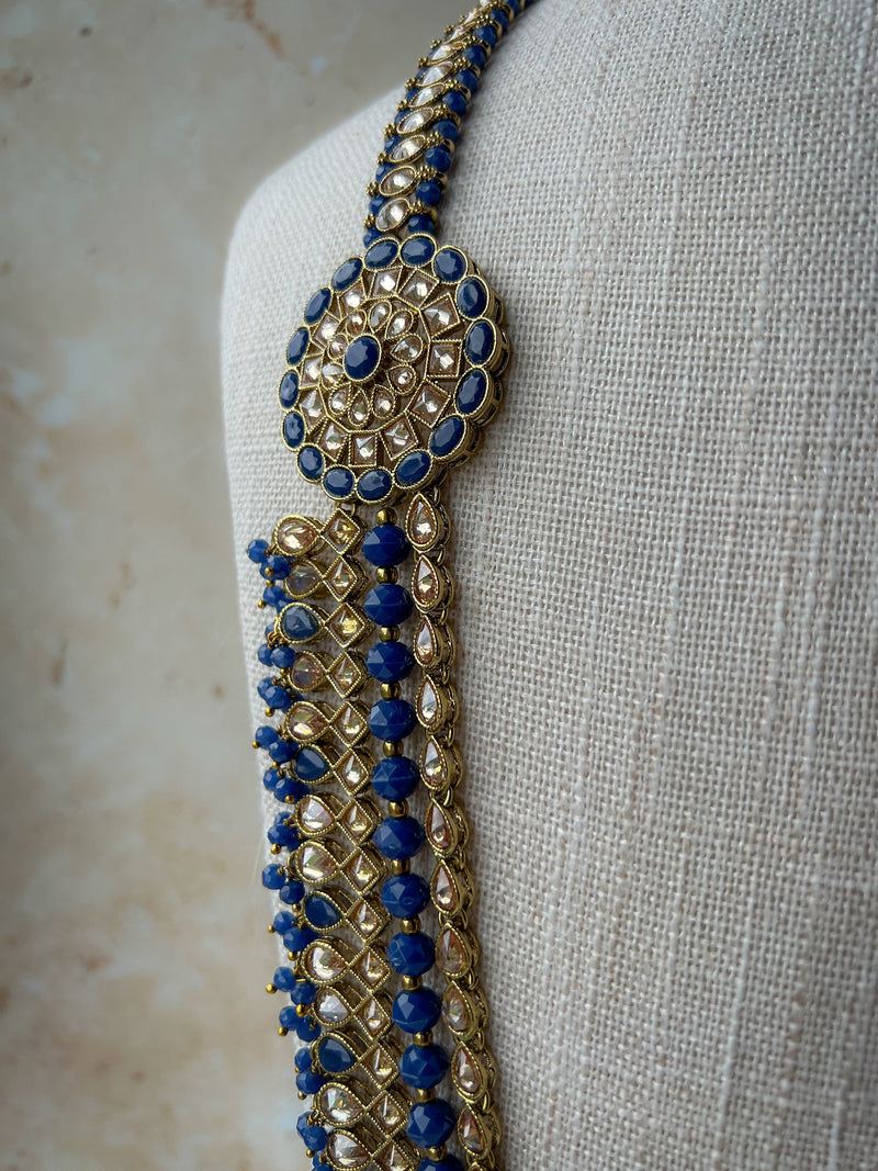 My Story in Midnight Blue Necklace Sets THE KUNDAN SHOP 
