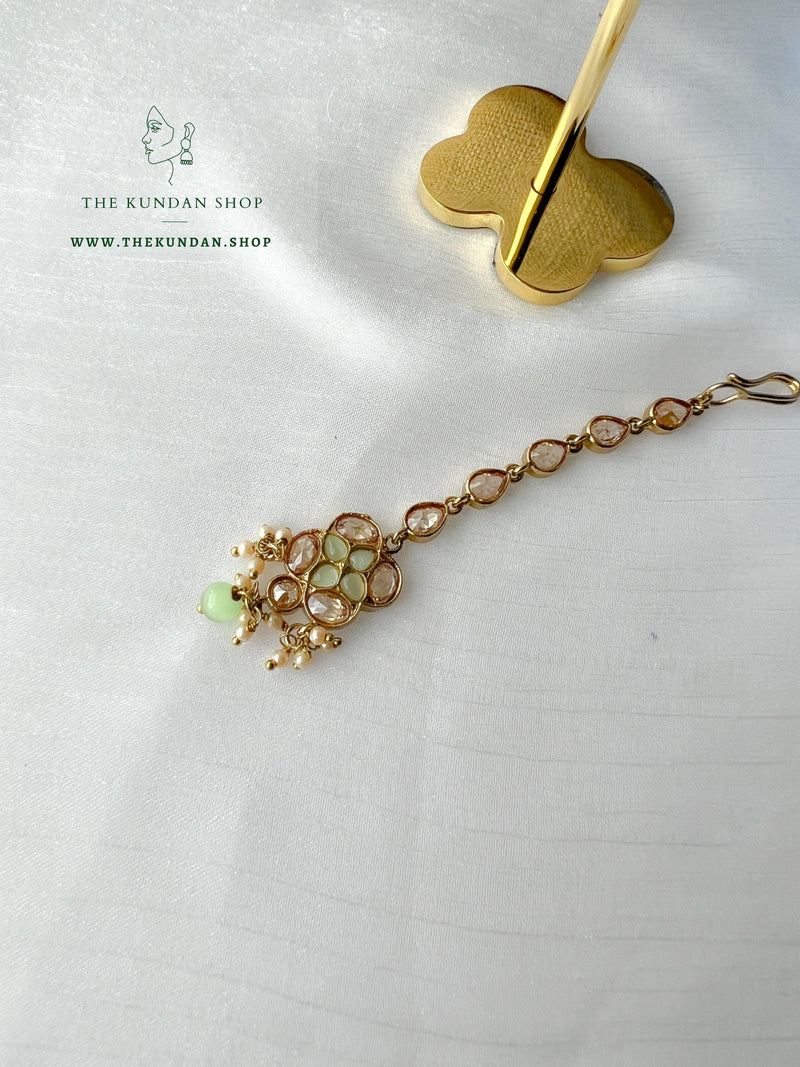 Rescued Floral in Mint Necklace Sets THE KUNDAN SHOP 