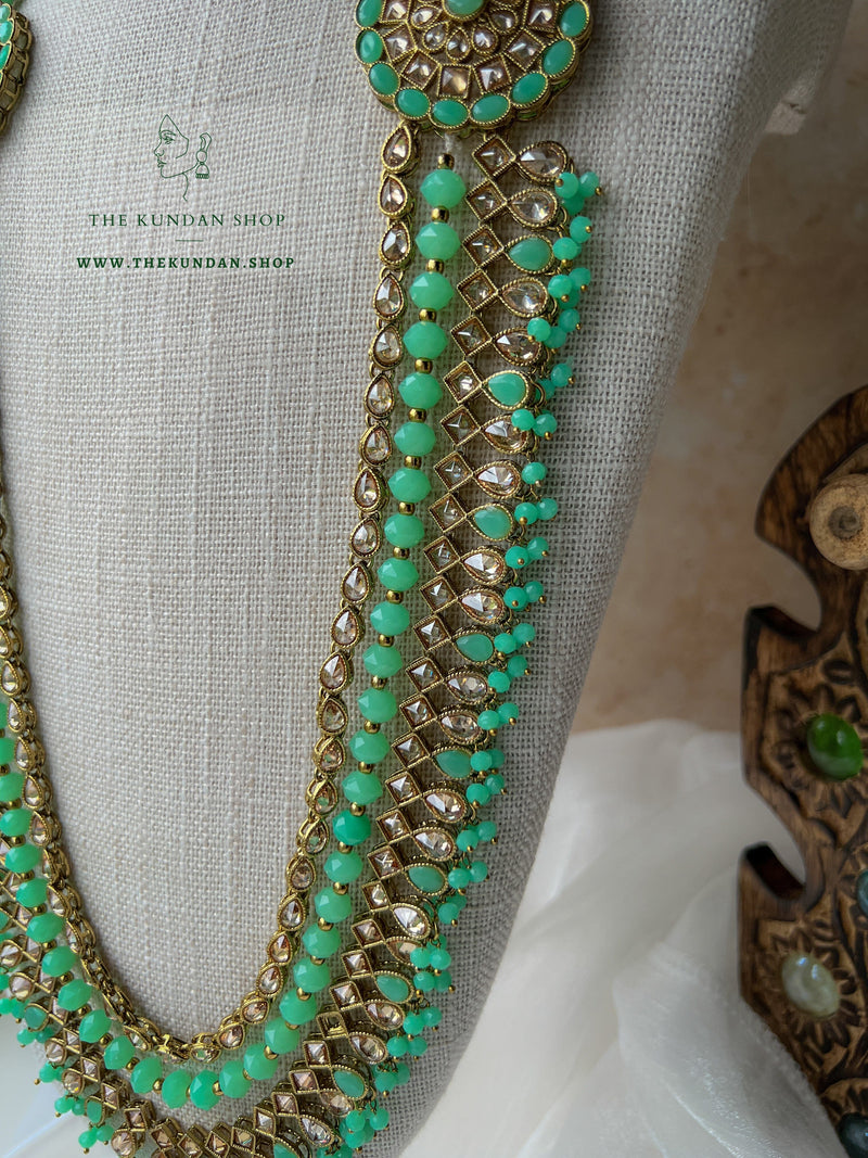 My Story in Mint Green Necklace Sets THE KUNDAN SHOP 