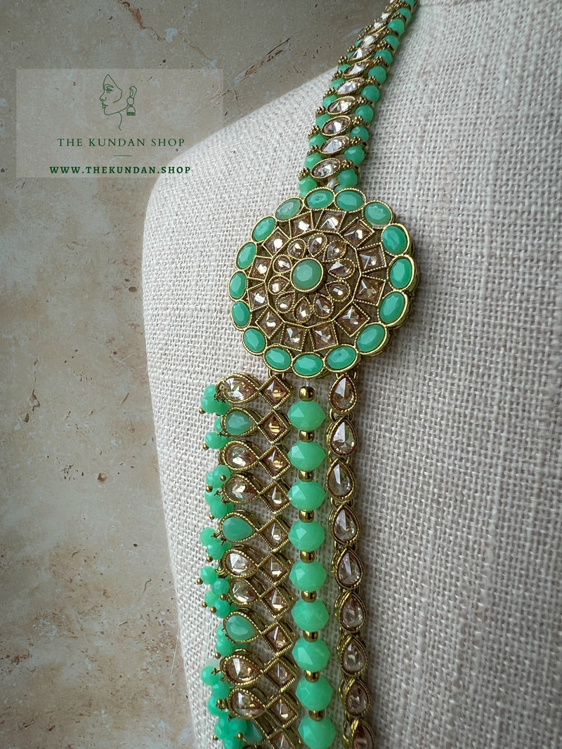 My Story in Mint Green Necklace Sets THE KUNDAN SHOP 