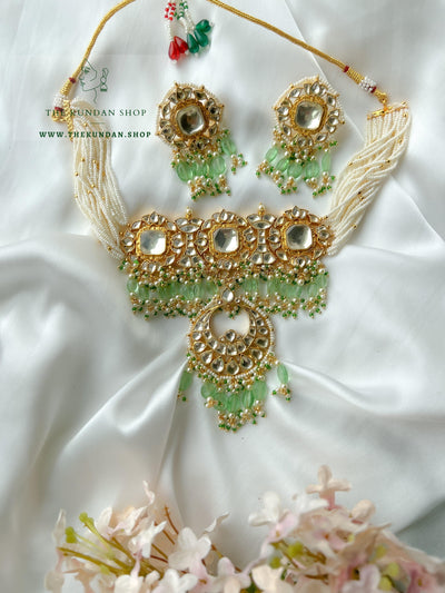 Love Story in Mint Necklace Sets THE KUNDAN SHOP 