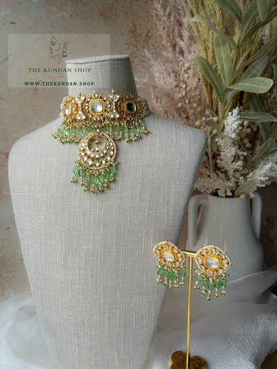 Love Story in Mint Necklace Sets THE KUNDAN SHOP 