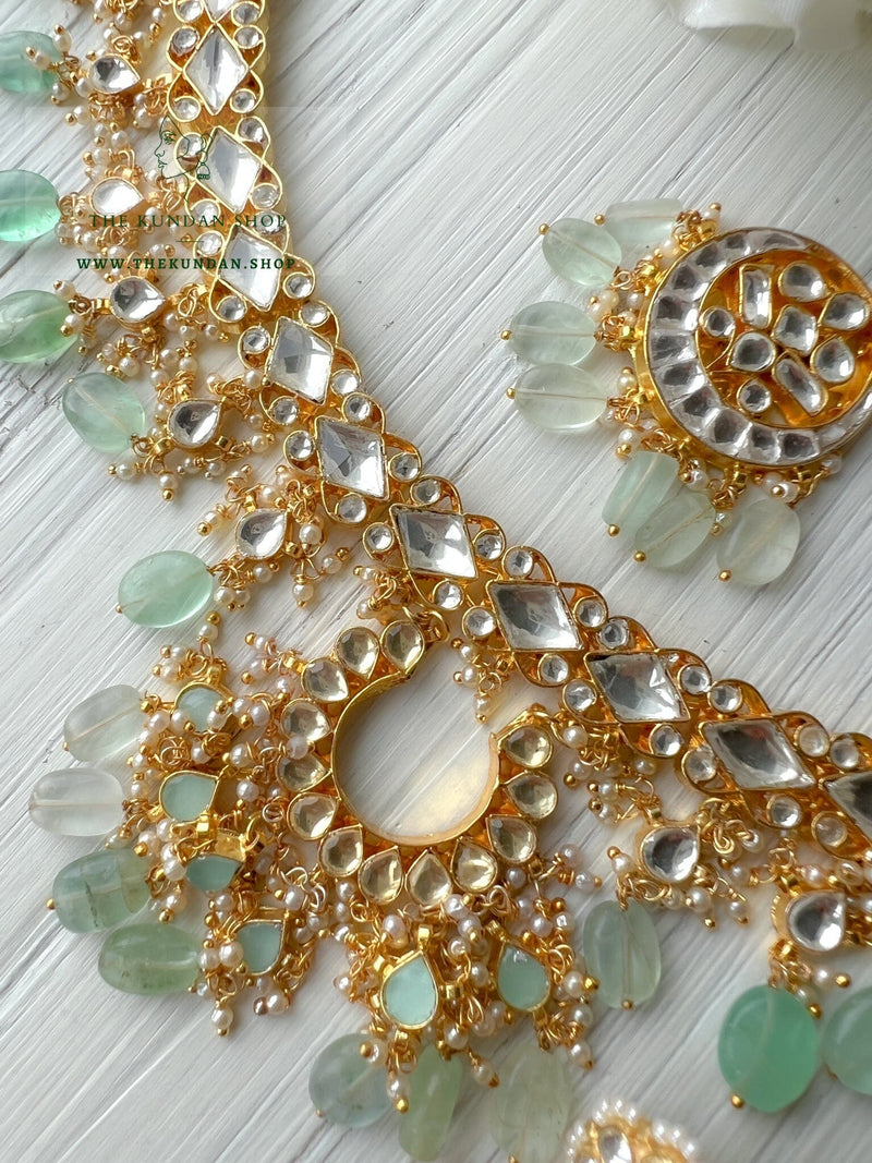 New Day in Mint & Kundan Necklace Sets THE KUNDAN SHOP 