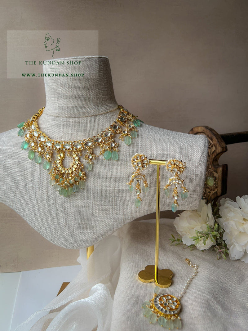 New Day in Mint & Kundan Necklace Sets THE KUNDAN SHOP 