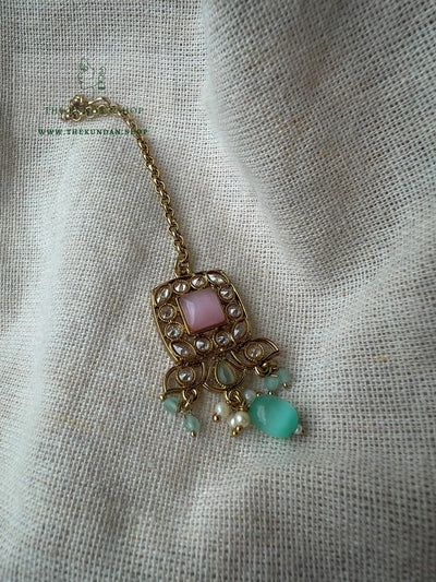 Vivid in Mint & Pink Necklace Sets THE KUNDAN SHOP 