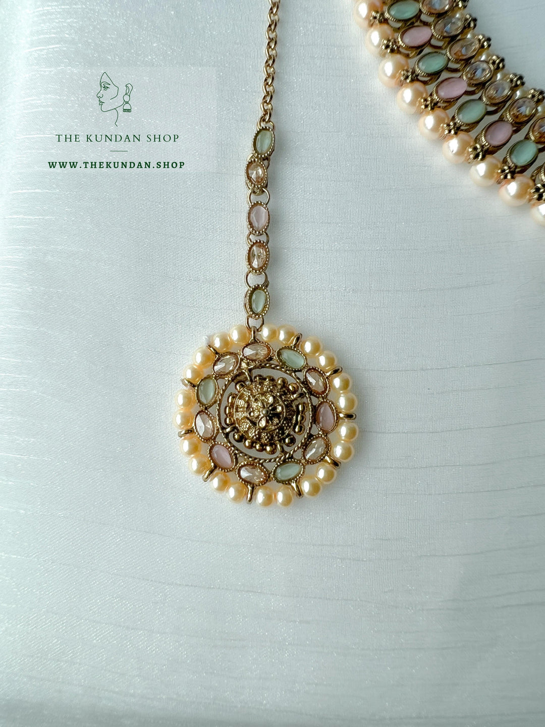 Flushed Polki in Mint & Pink Necklace Sets THE KUNDAN SHOP 