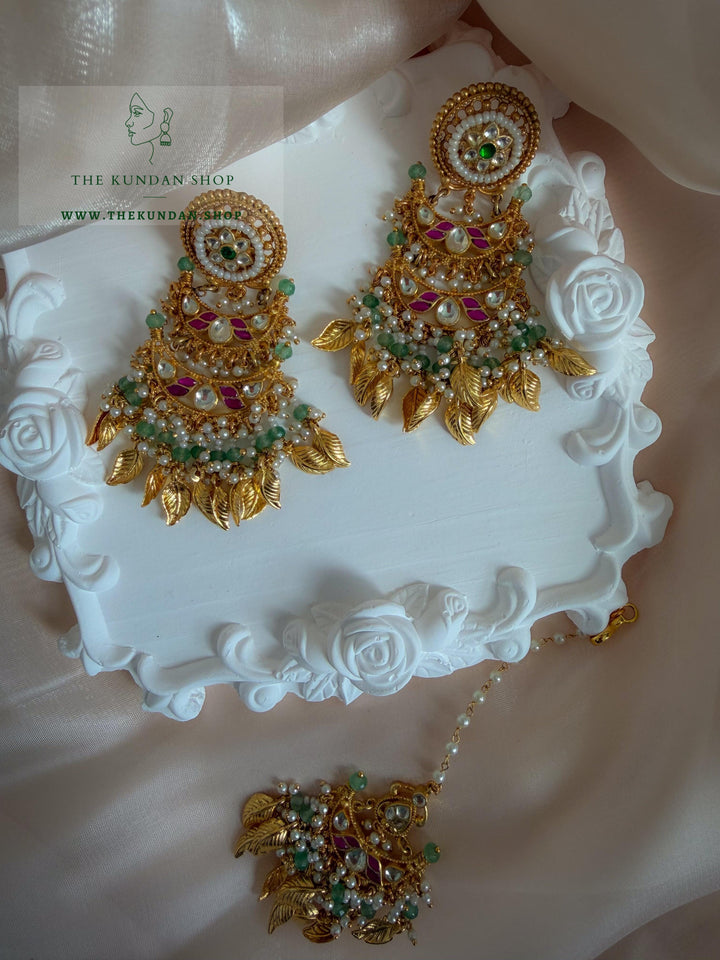 Traditional Pendant in Mint &amp; Pippal Patti
