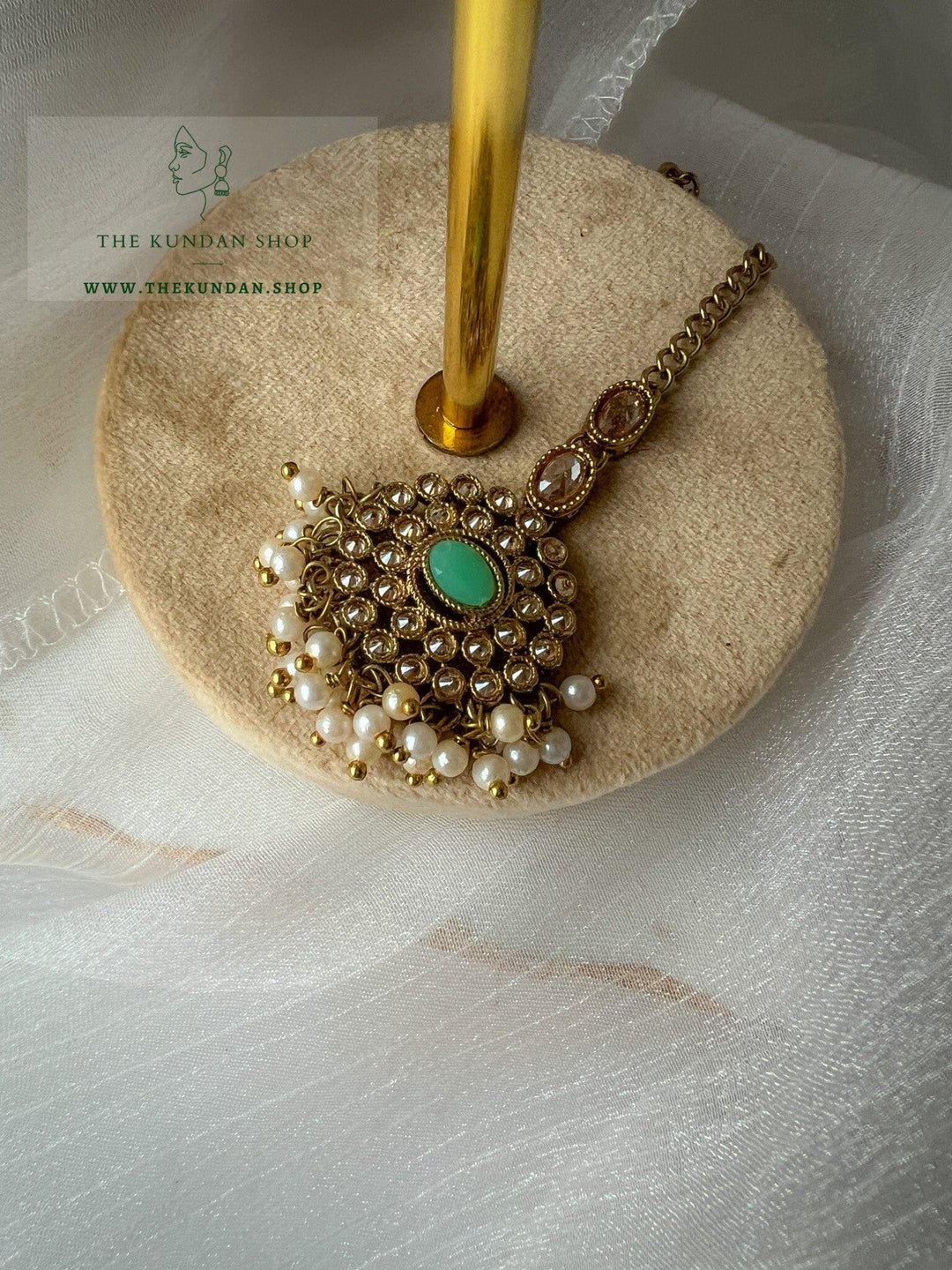 Caring Polki in Mint Necklace Sets THE KUNDAN SHOP 