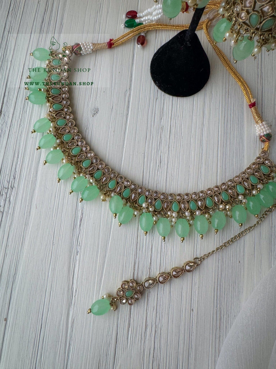 Saving Grace in Mint Necklace Sets THE KUNDAN SHOP 