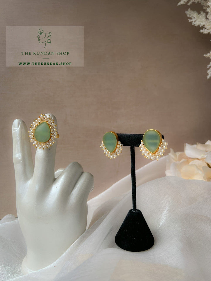 Catching Pearls // Earrings & Ring Earrings THE KUNDAN SHOP 