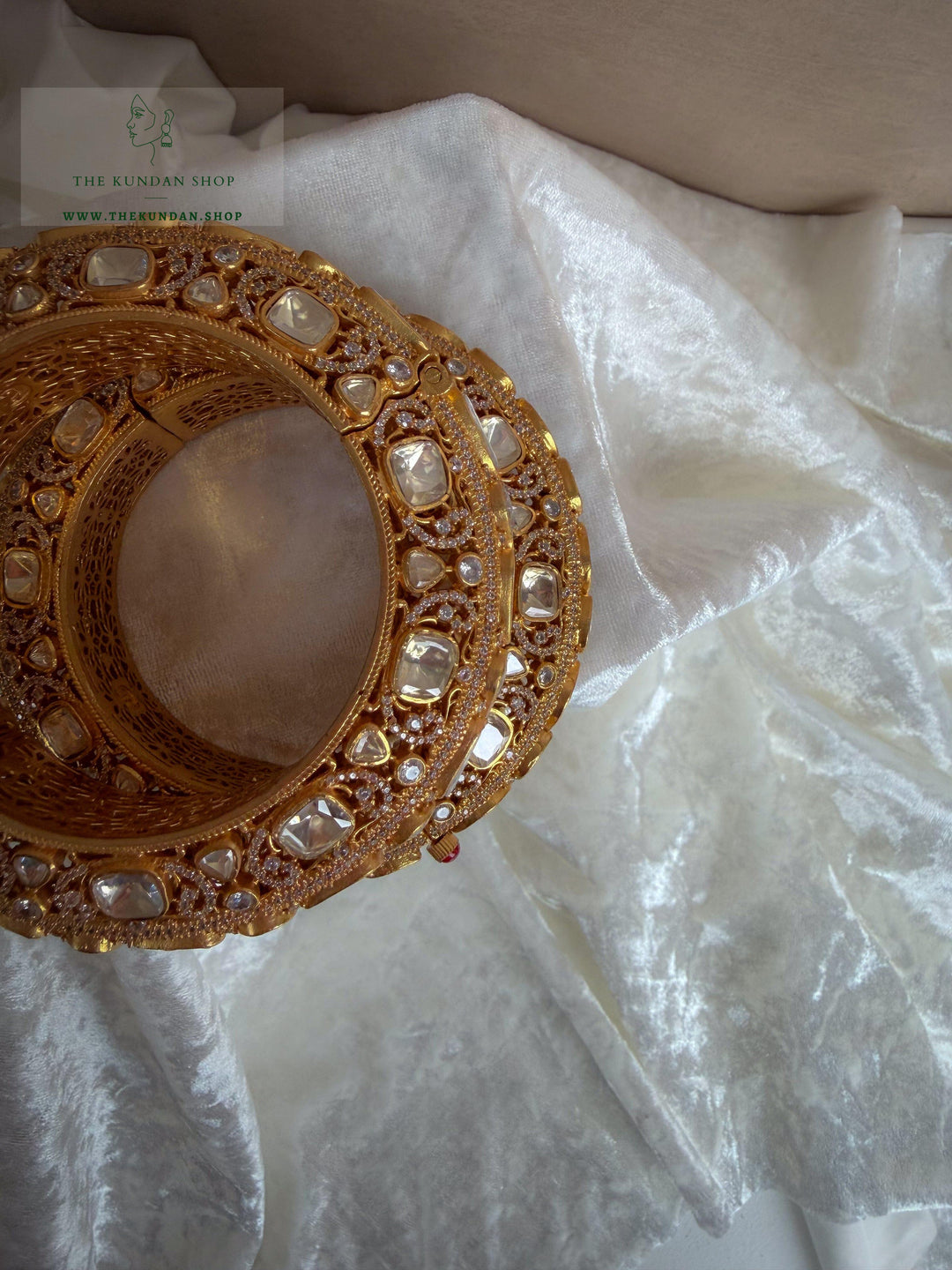 Moonlight Kangans in Moissanite Bangles THE KUNDAN SHOP 