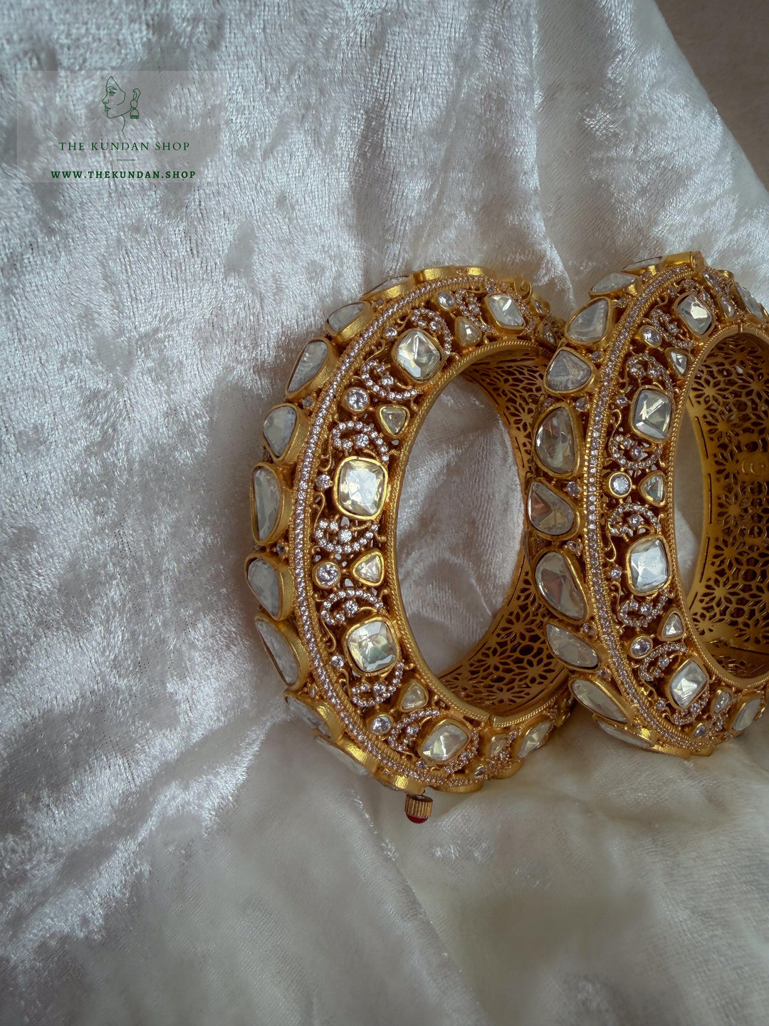 Moonlight Kangans in Moissanite Bangles THE KUNDAN SHOP 