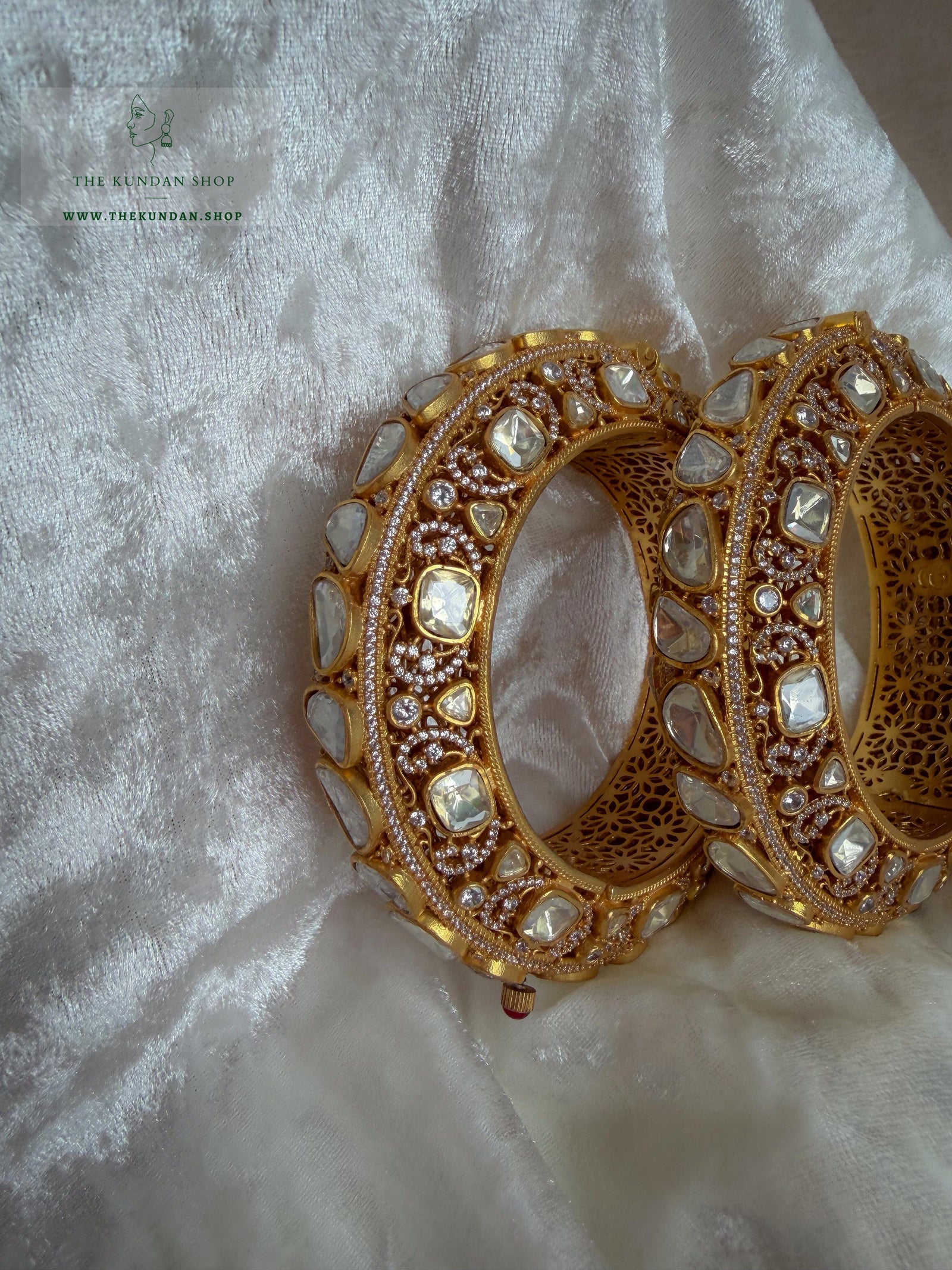 Moonlight Kangans in Moissanite Bangles THE KUNDAN SHOP 