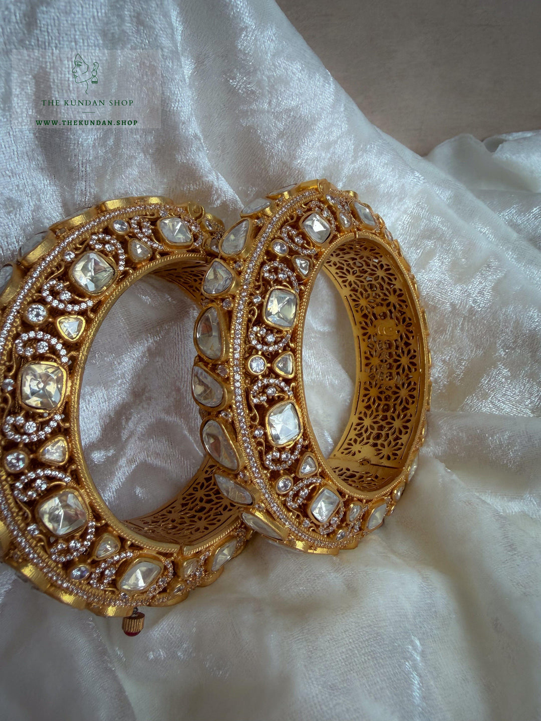 Moonlight Kangans in Moissanite Bangles THE KUNDAN SHOP 