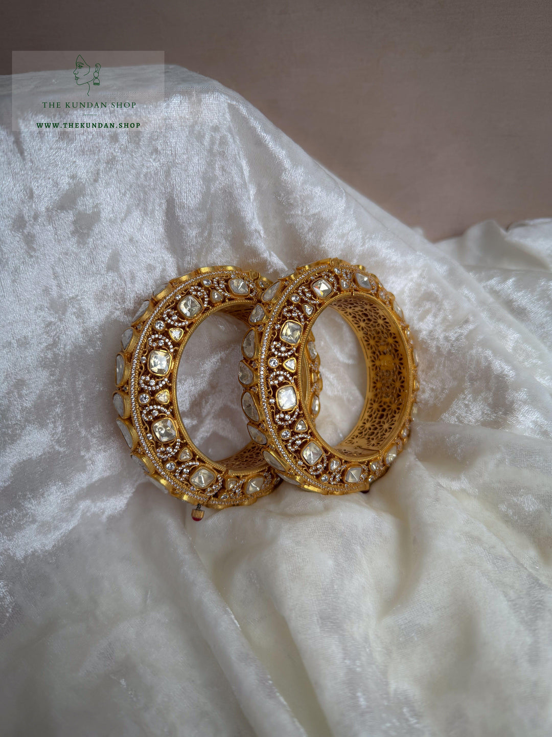 Moonlight Kangans in Moissanite Bangles THE KUNDAN SHOP 