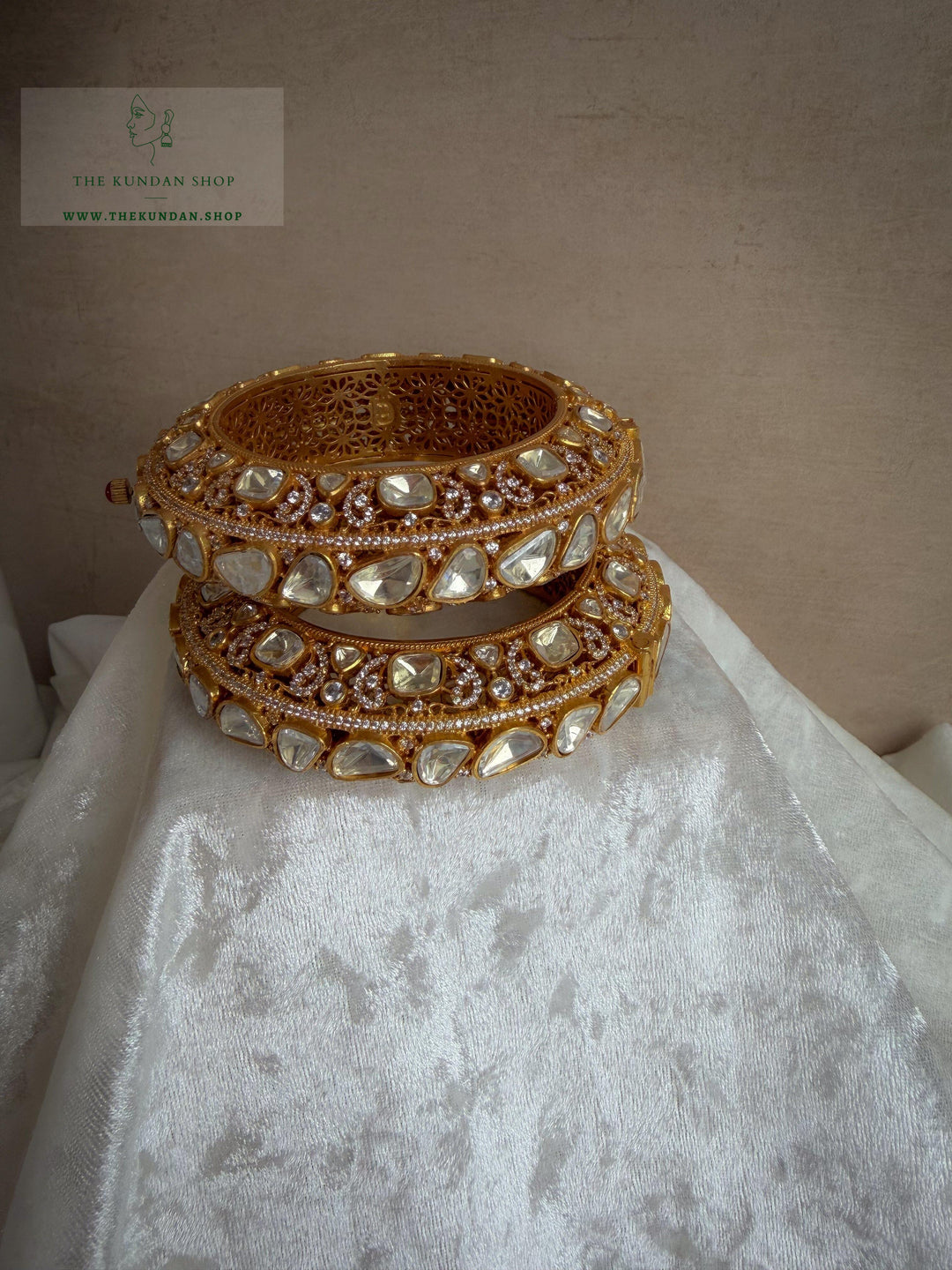 Moonlight Kangans in Moissanite Bangles THE KUNDAN SHOP 
