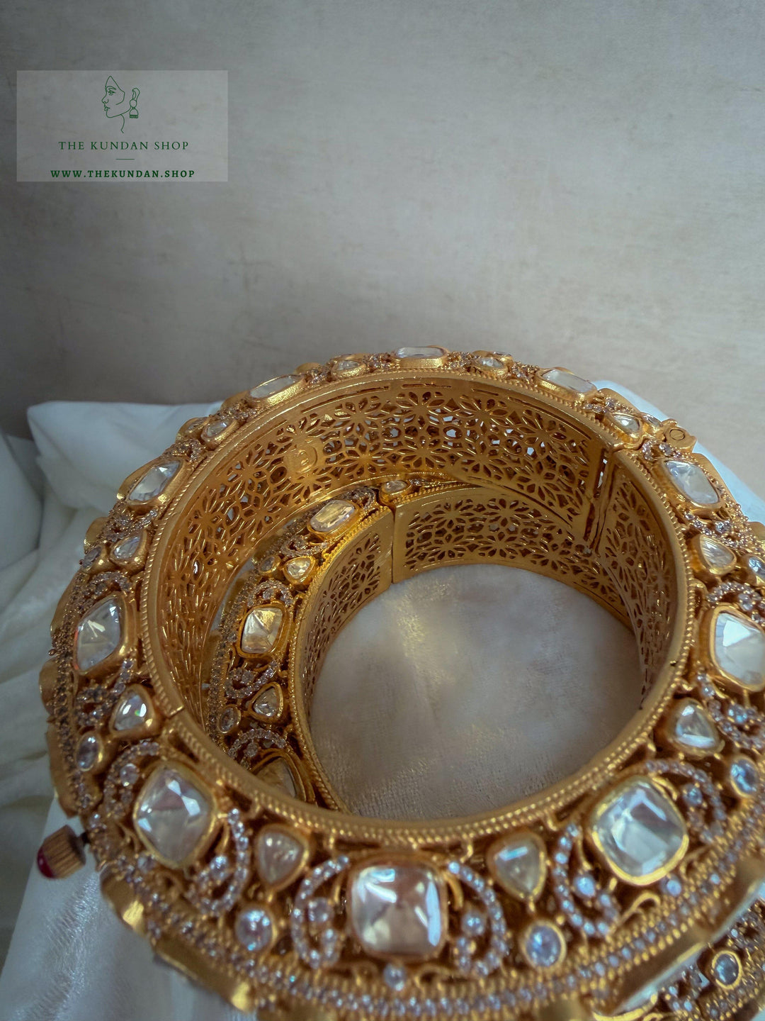 Moonlight Kangans in Moissanite Bangles THE KUNDAN SHOP 