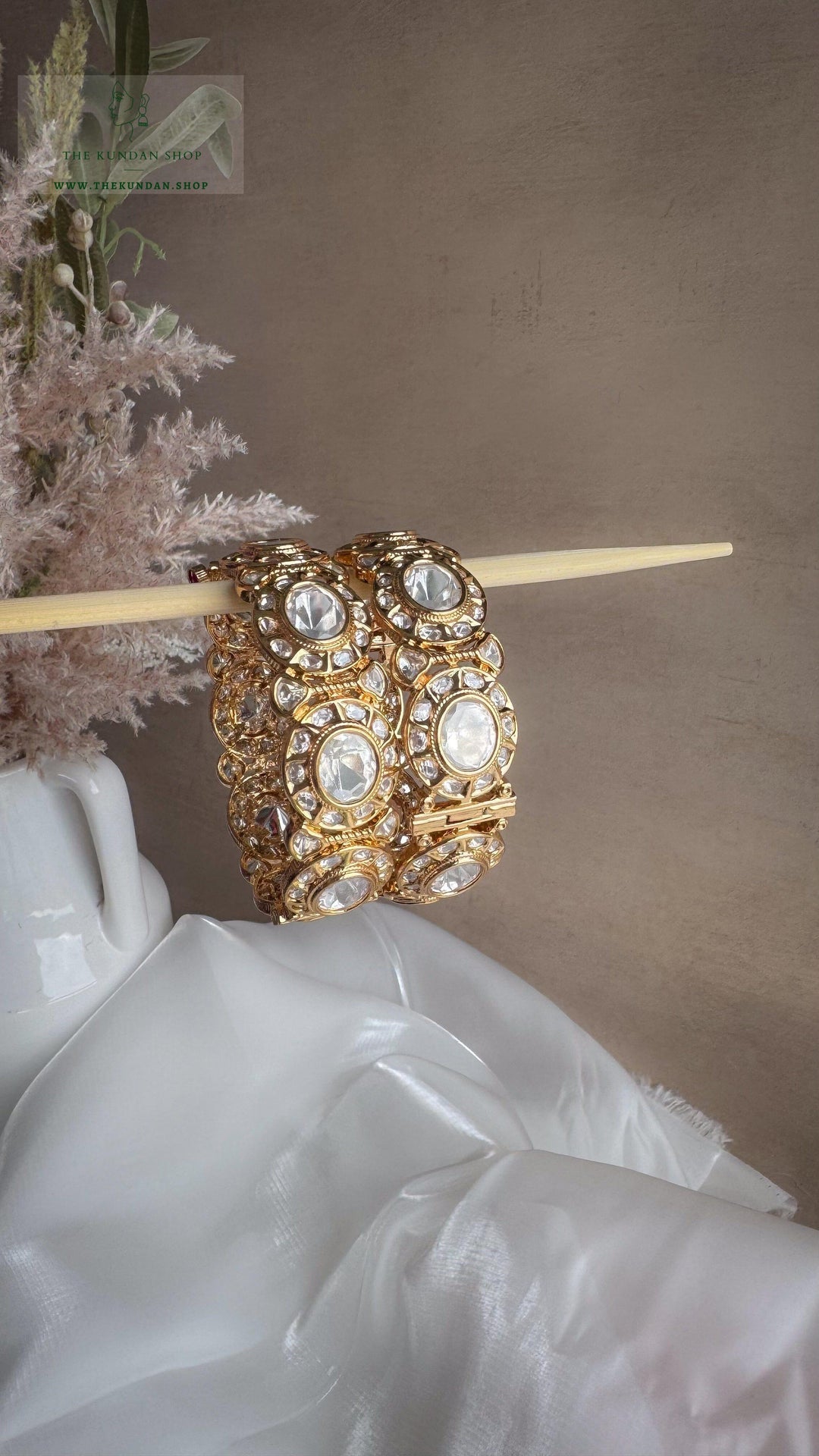 Graced Kangans in Moissanite Bangles THE KUNDAN SHOP 