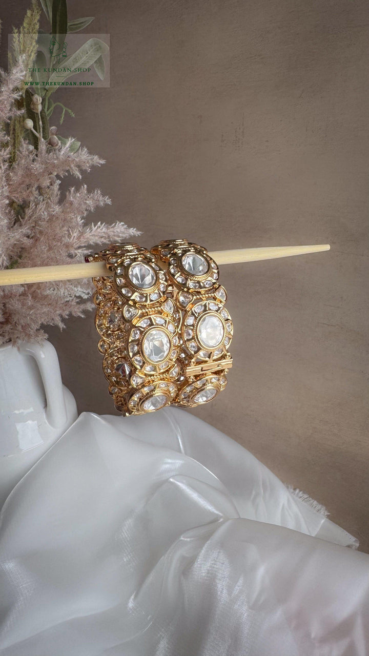 Graced Kangans in Moissanite Bangles THE KUNDAN SHOP 