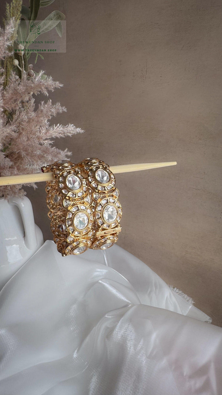 Graced Kangans in Moissanite Bangles THE KUNDAN SHOP 