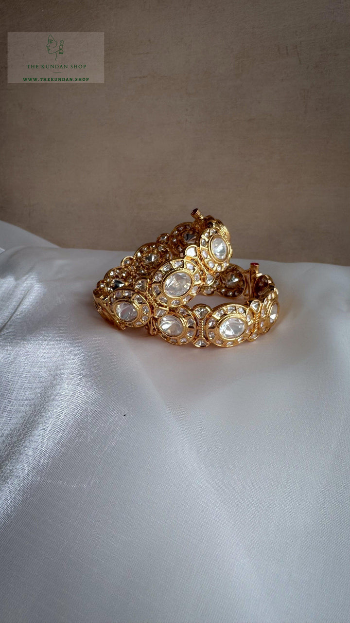 Graced Kangans in Moissanite Bangles THE KUNDAN SHOP 