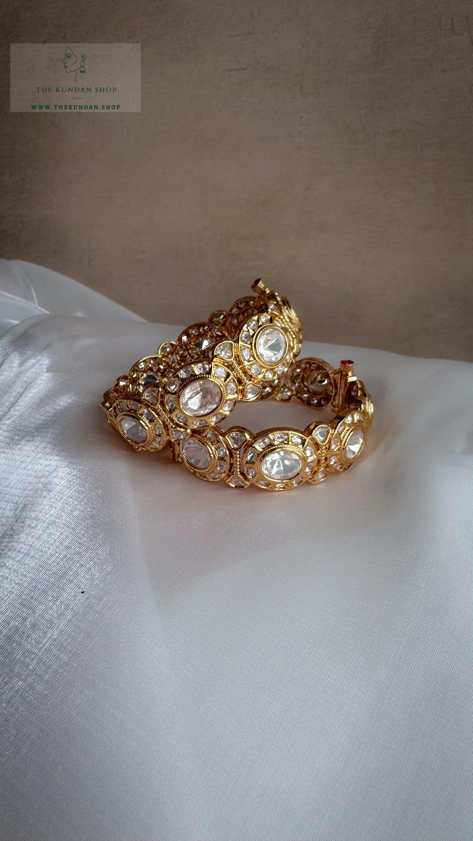 Graced Kangans in Moissanite Bangles THE KUNDAN SHOP 