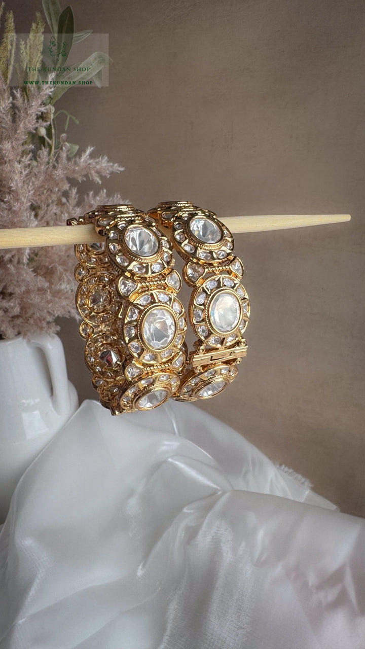 Graced Kangans in Moissanite Bangles THE KUNDAN SHOP 