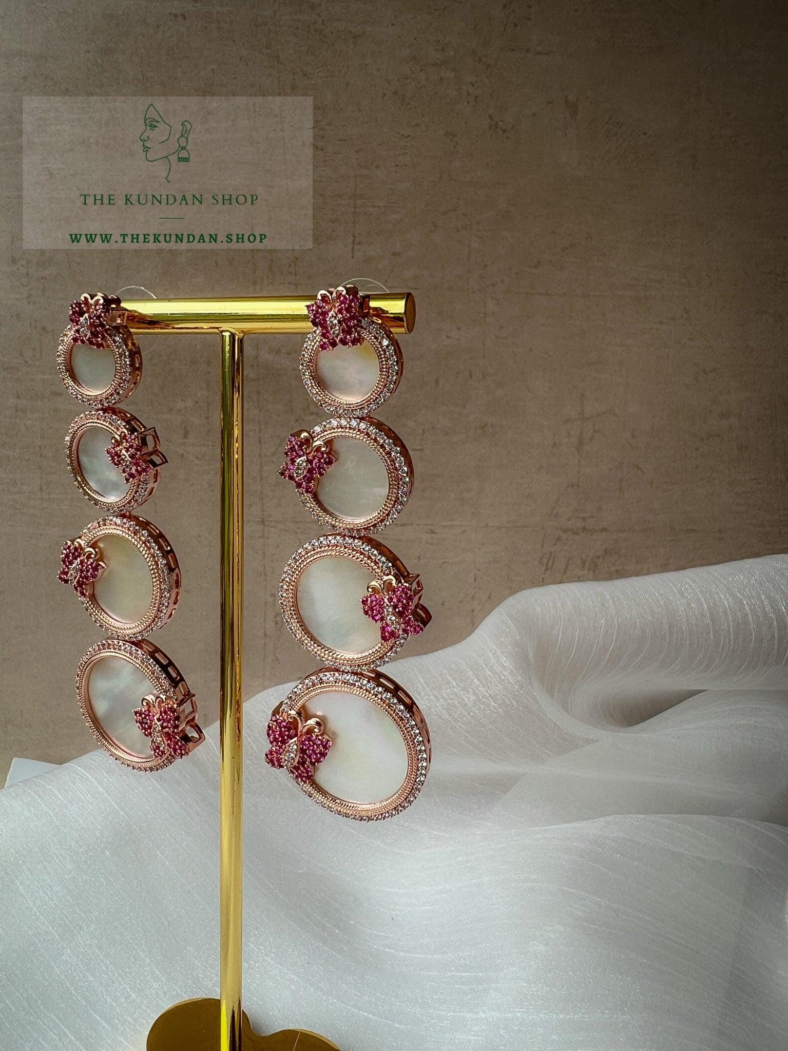 Monarch in Mother Of Pearl Earrings THE KUNDAN SHOP 