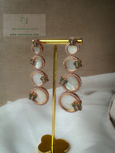 Monarch in Mother Of Pearl Earrings THE KUNDAN SHOP 