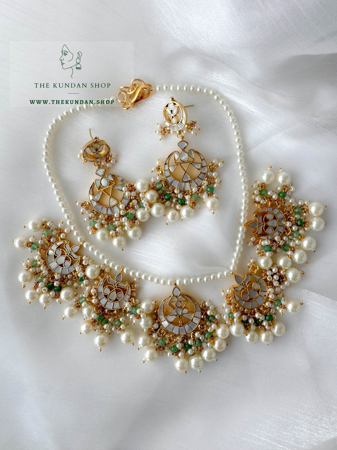 Confide in Mother of Pearl Necklace Sets THE KUNDAN SHOP 