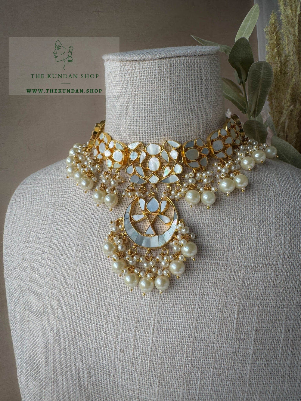 Heartsick in Pearl Necklace Sets THE KUNDAN SHOP 