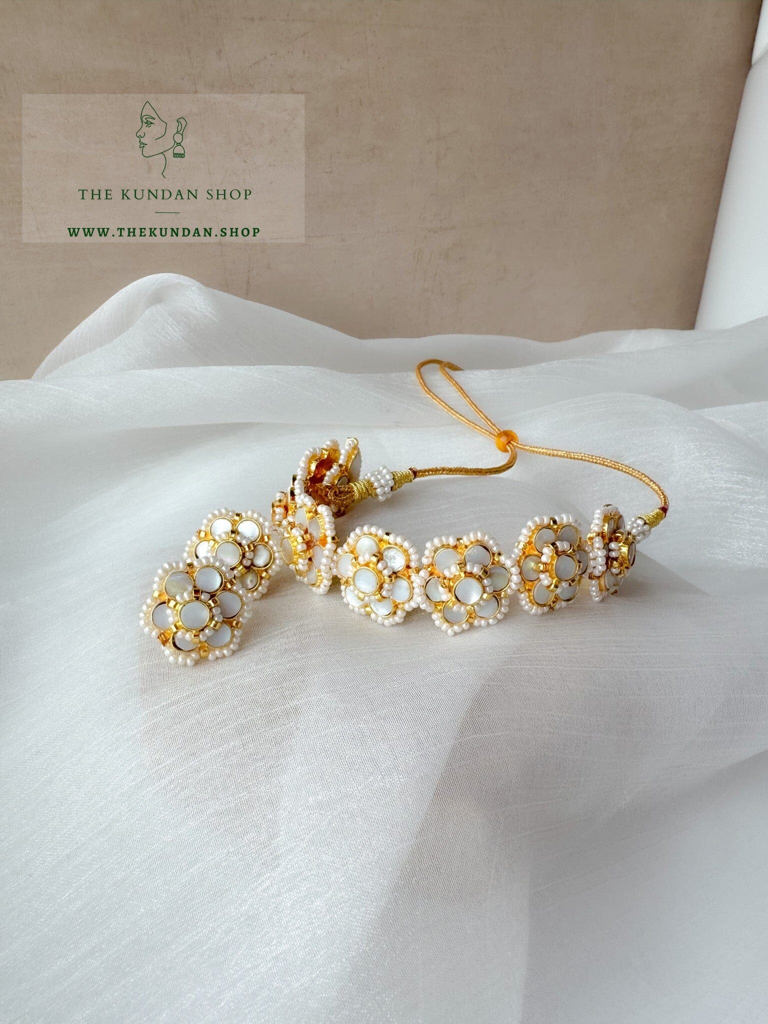 Botanic Kundan in Mother of Pearl Necklace Sets THE KUNDAN SHOP 