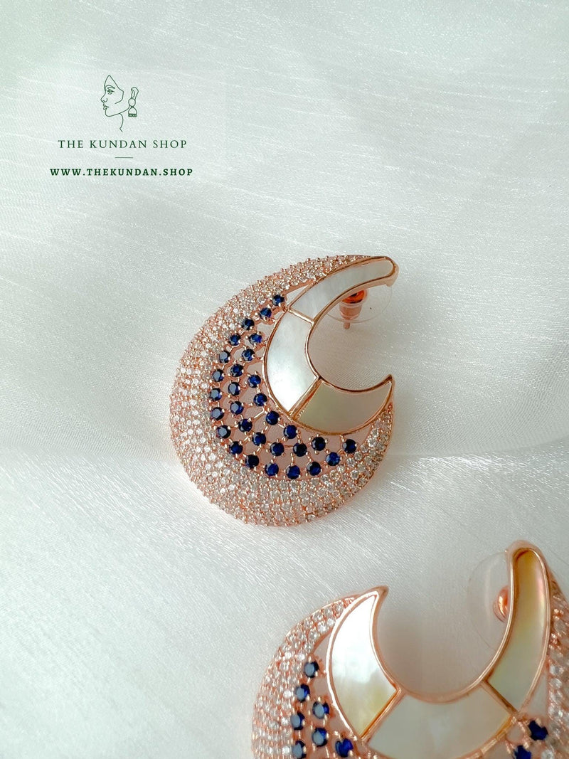 Clear in Mother Of Pearl Earrings THE KUNDAN SHOP 