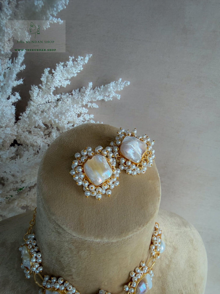 Pearl Princess // Double Stones Necklace Sets THE KUNDAN SHOP 