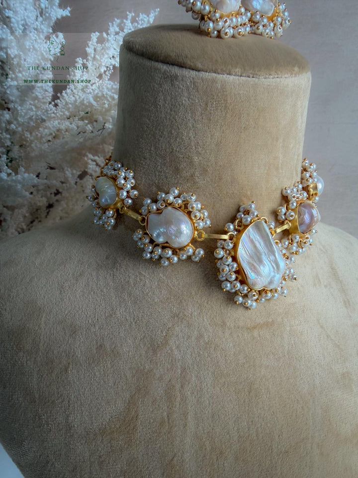 Pearl Princess // Double Stones Necklace Sets THE KUNDAN SHOP 