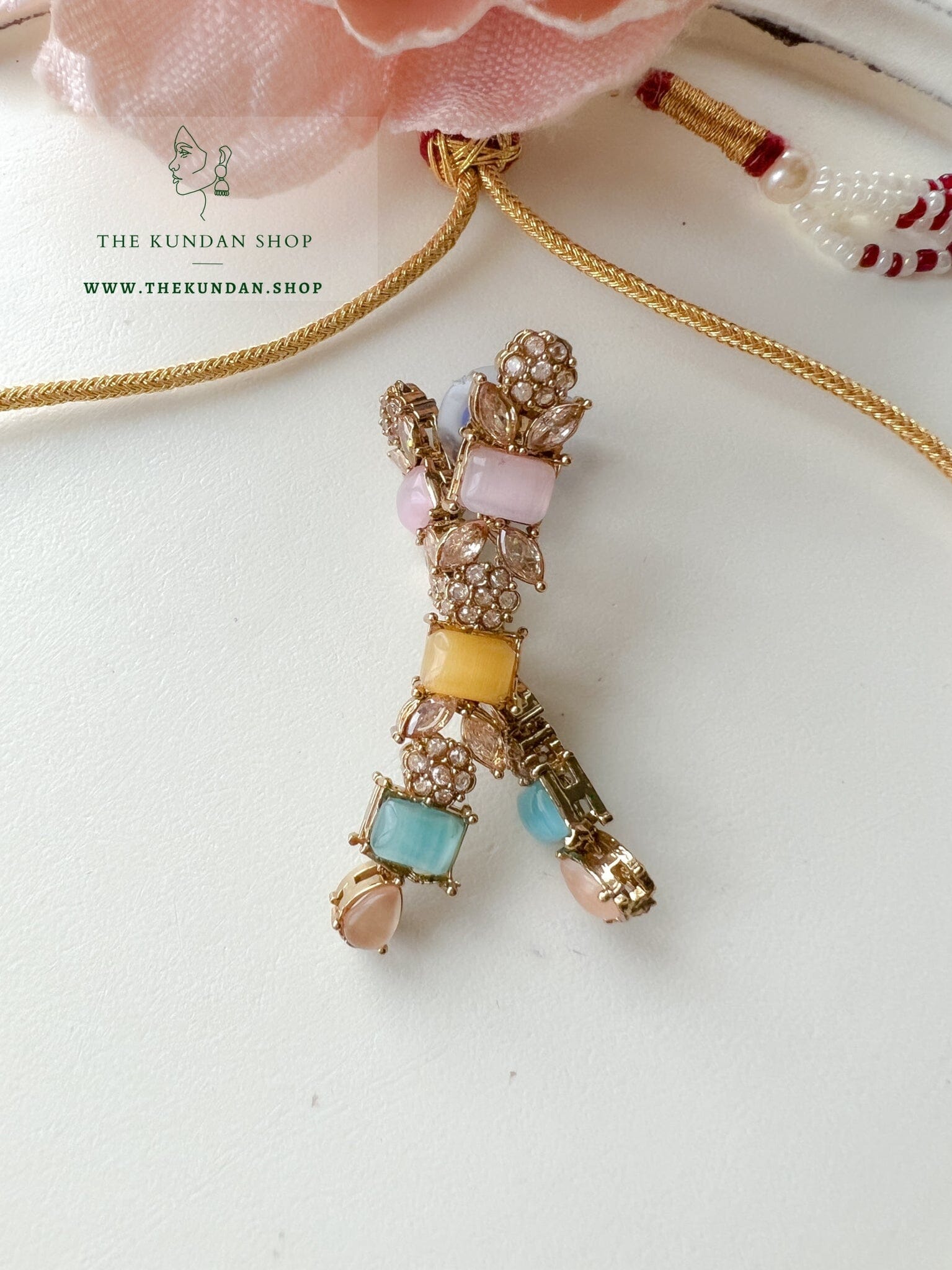Interest Champagne in Multi Colour Necklace Sets THE KUNDAN SHOP 