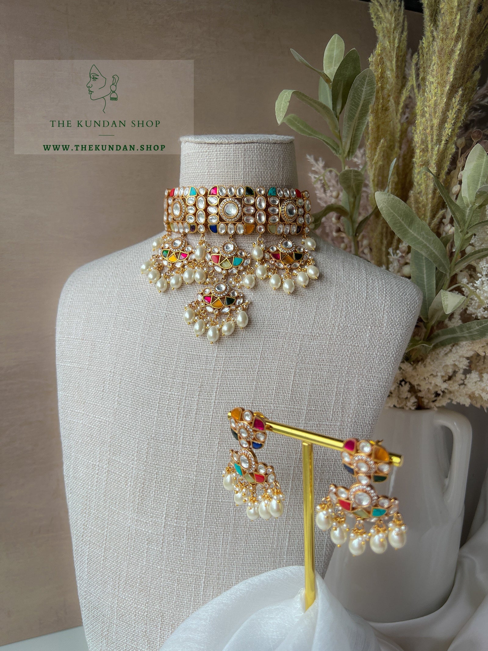 Rehearsed in Multi & Pearls Necklace Sets THE KUNDAN SHOP 