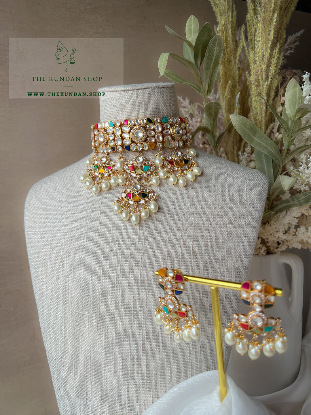 Rehearsed in Multi & Pearls Necklace Sets THE KUNDAN SHOP 