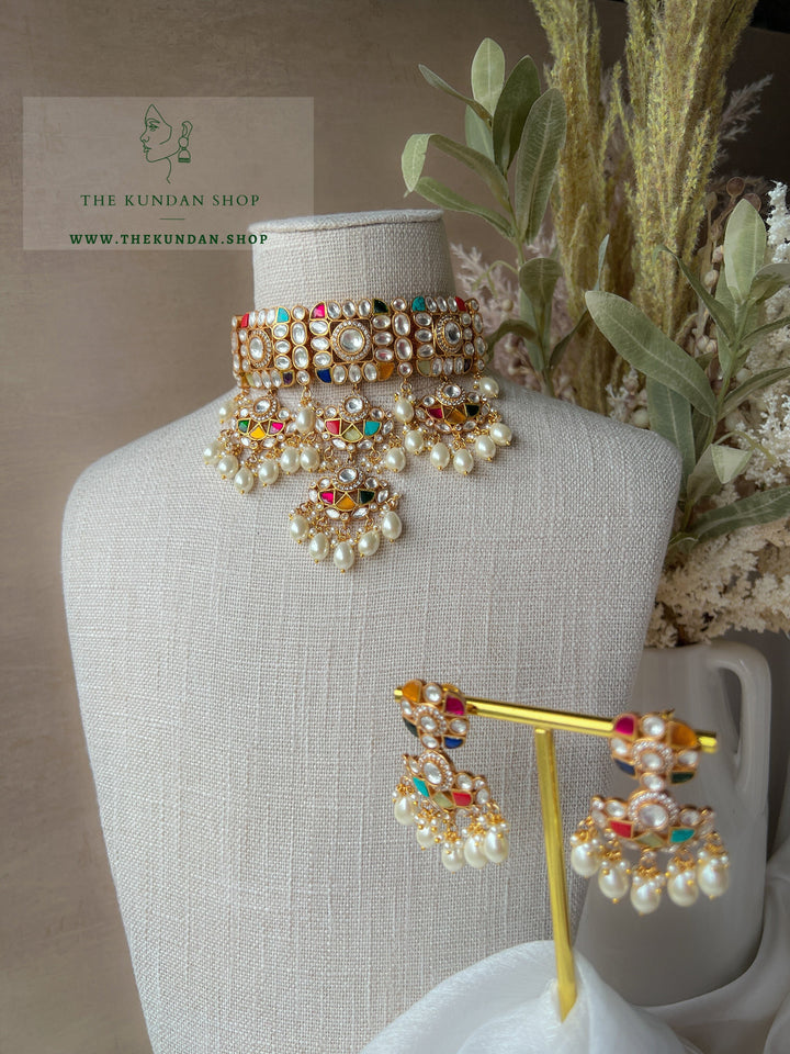 Rehearsed in Multi & Pearls Necklace Sets THE KUNDAN SHOP 