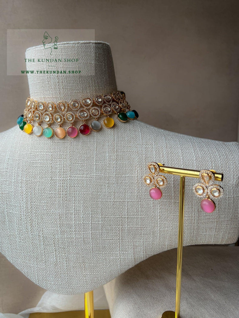 Idol in Multi Colour Necklace Sets THE KUNDAN SHOP 