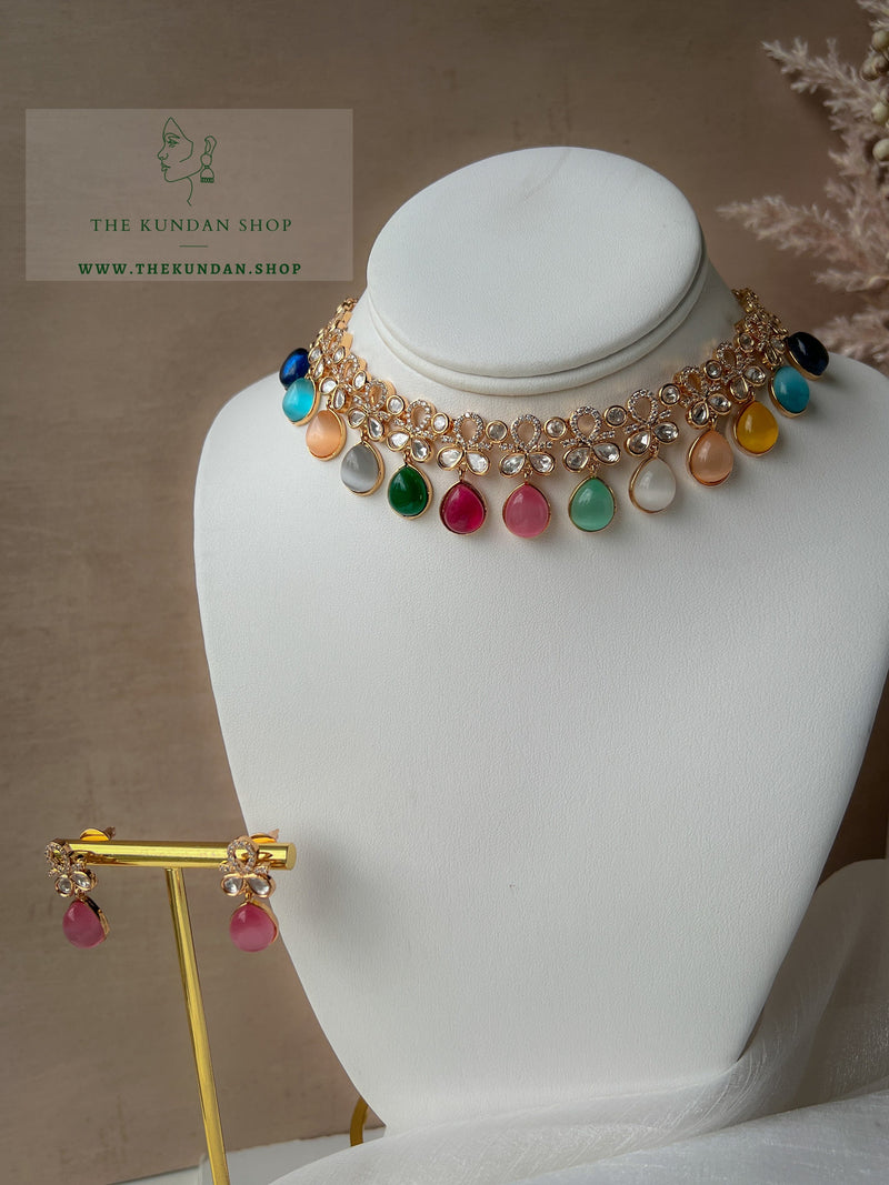 Hopeless Romantic in Multi Color Necklace Sets THE KUNDAN SHOP 