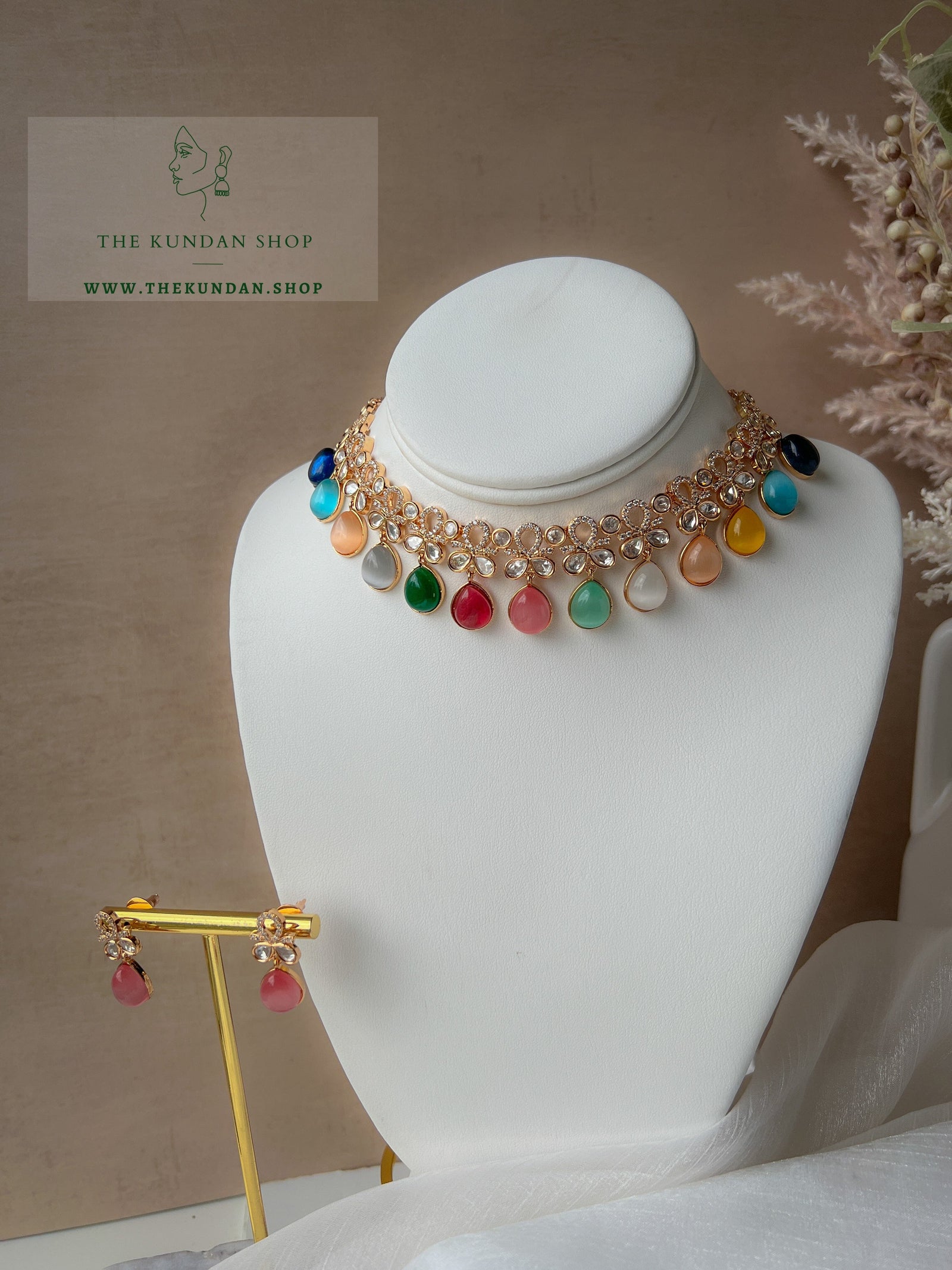 Hopeless Romantic in Multi Color Necklace Sets THE KUNDAN SHOP 