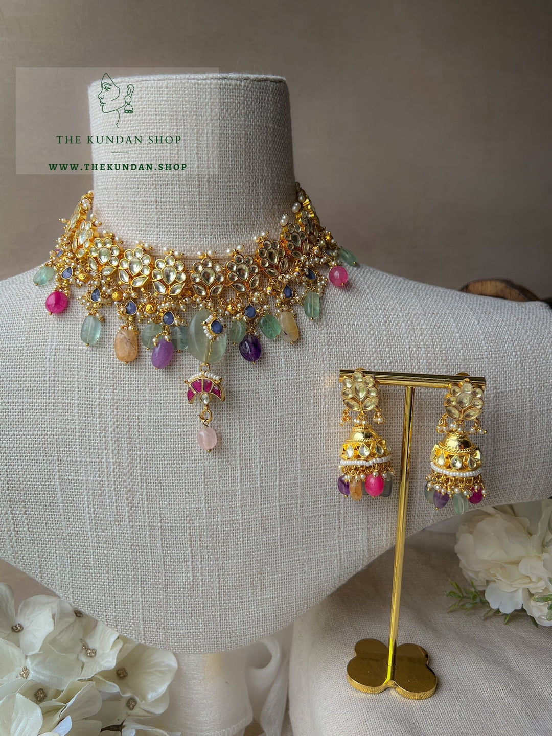A Floral Vibrance in Kundan Necklace Sets THE KUNDAN SHOP 