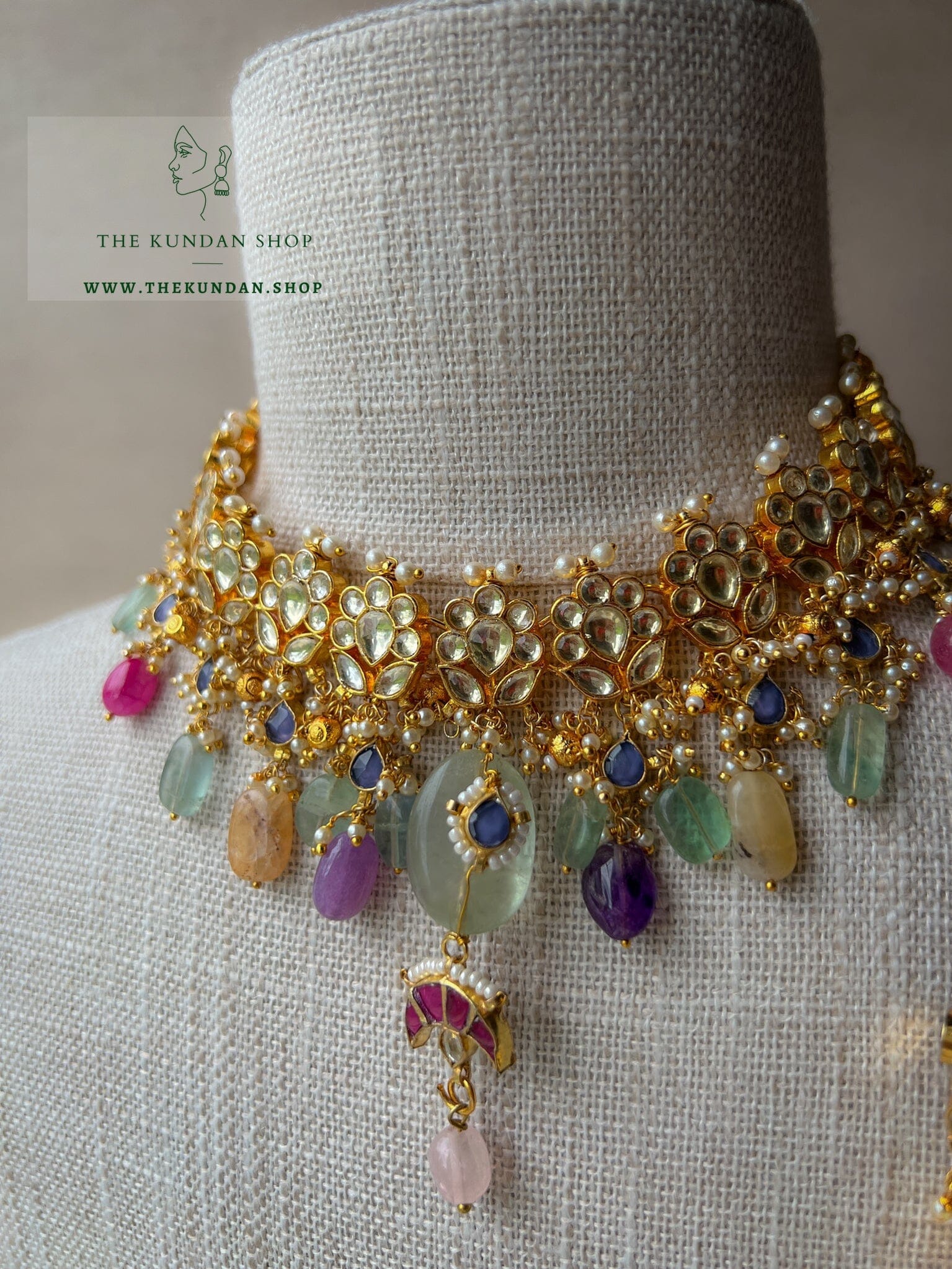 A Floral Vibrance in Kundan Necklace Sets THE KUNDAN SHOP 
