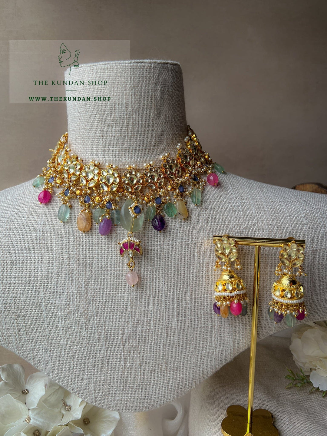 A Floral Vibrance in Kundan Necklace Sets THE KUNDAN SHOP 