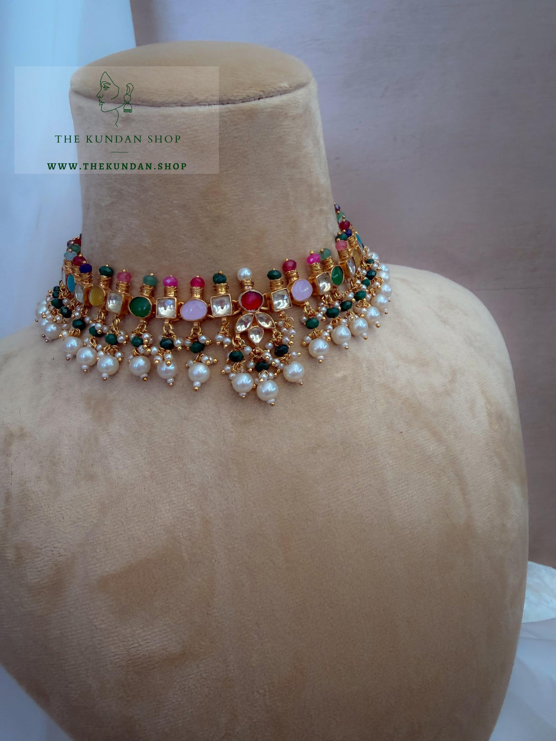 Calm in Multi Colour Necklace Sets THE KUNDAN SHOP 