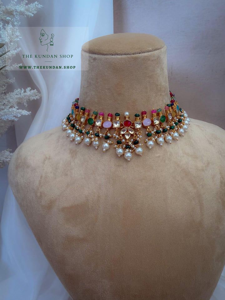 Calm in Multi Colour Necklace Sets THE KUNDAN SHOP 