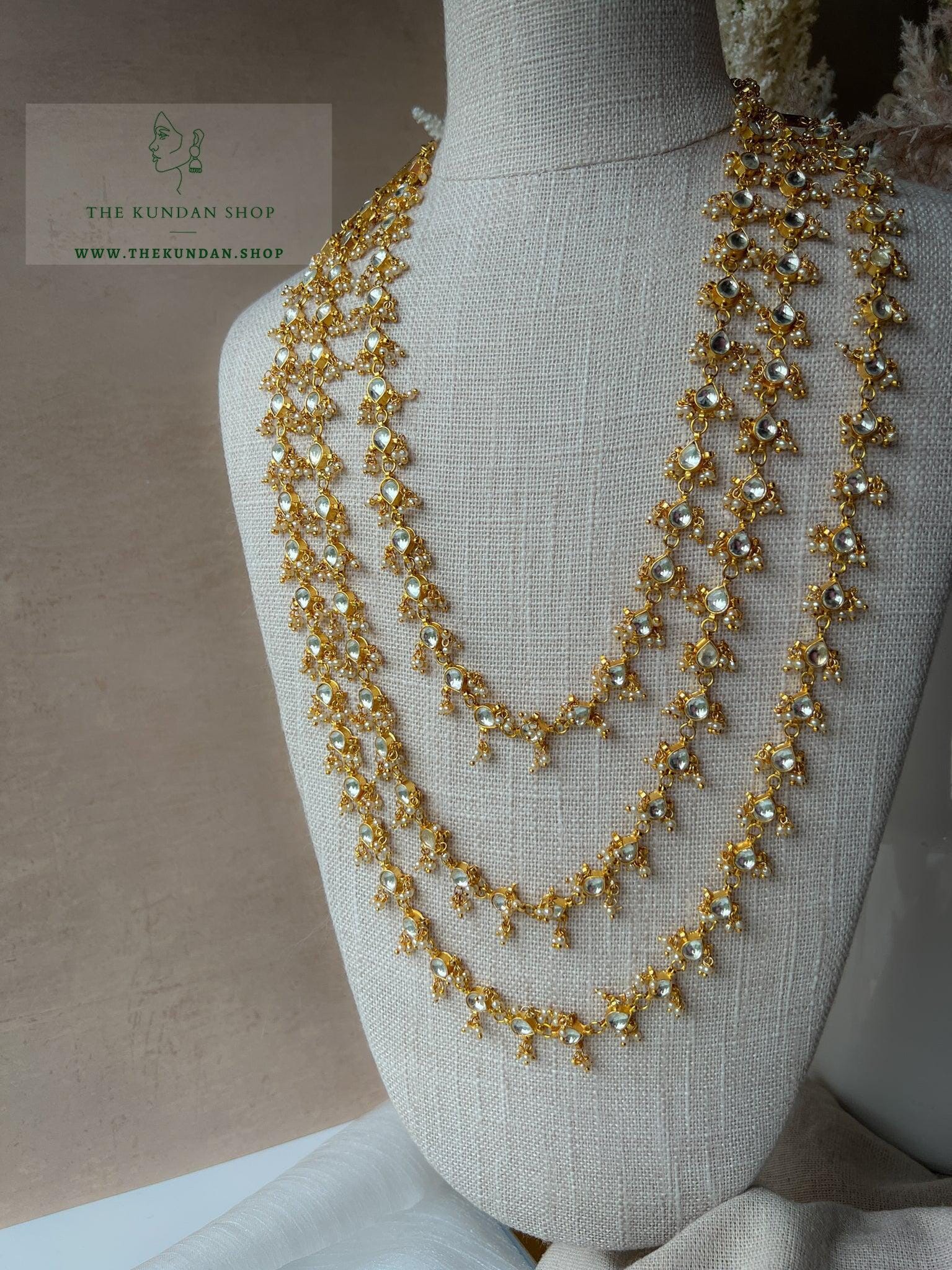 Trio Kundan Haar Necklace Sets THE KUNDAN SHOP 