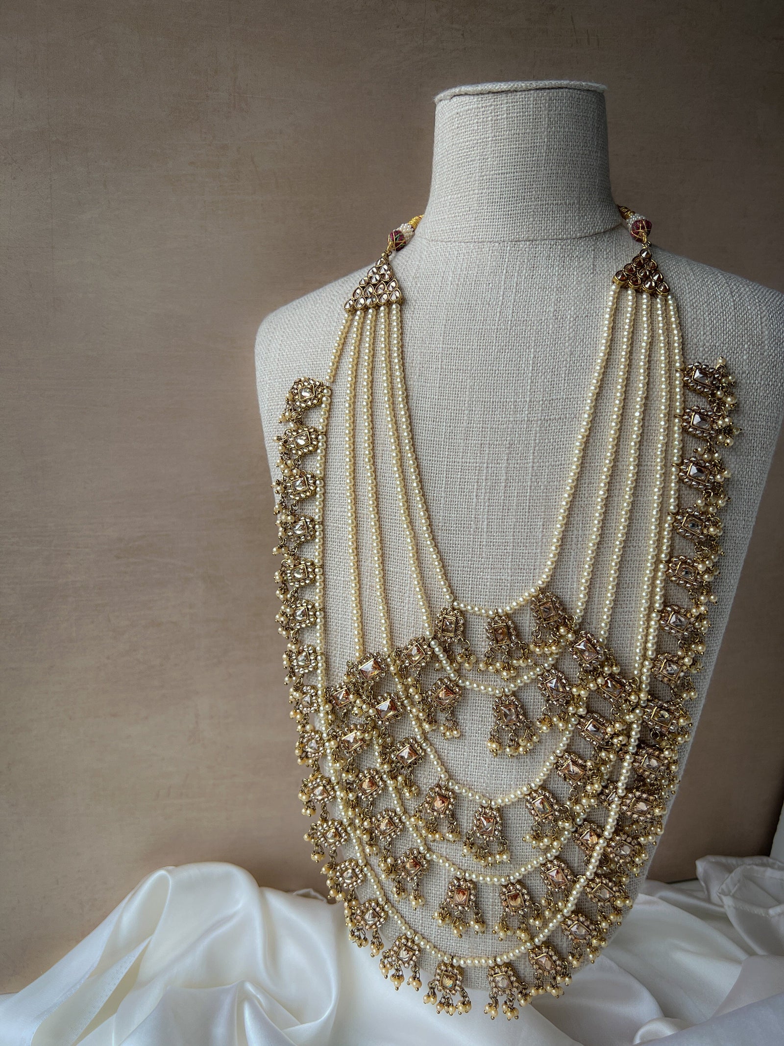 Bridal Layers in Polki Necklace Sets THE KUNDAN SHOP 